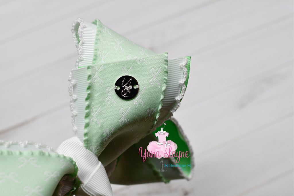 5 inches Light yellow Triple layer boutique handmade hair bow