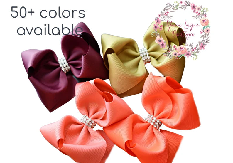 4-4.5 inches Hairbow with rhinestone