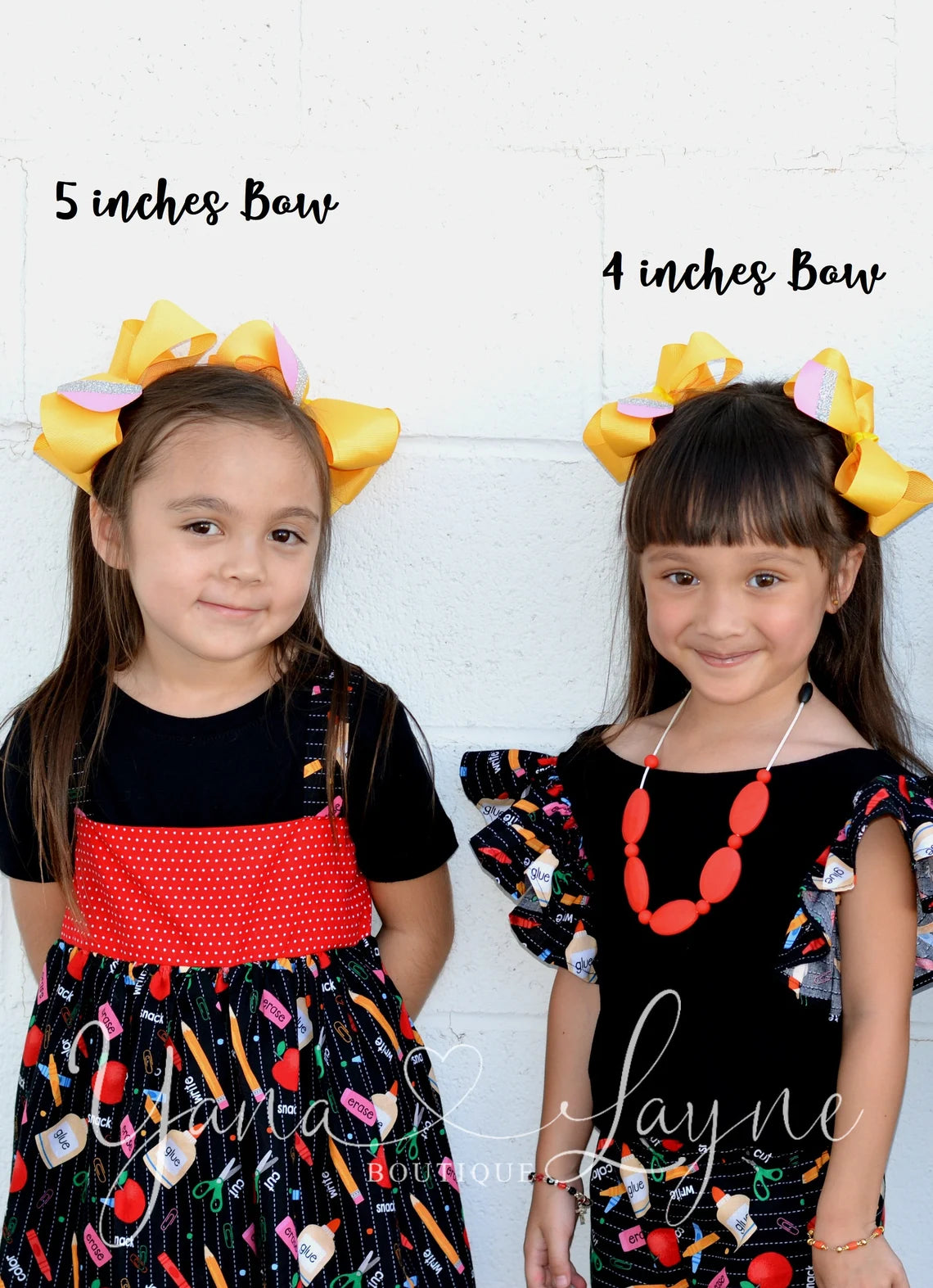 Personalized Pencil Hair bow for girls