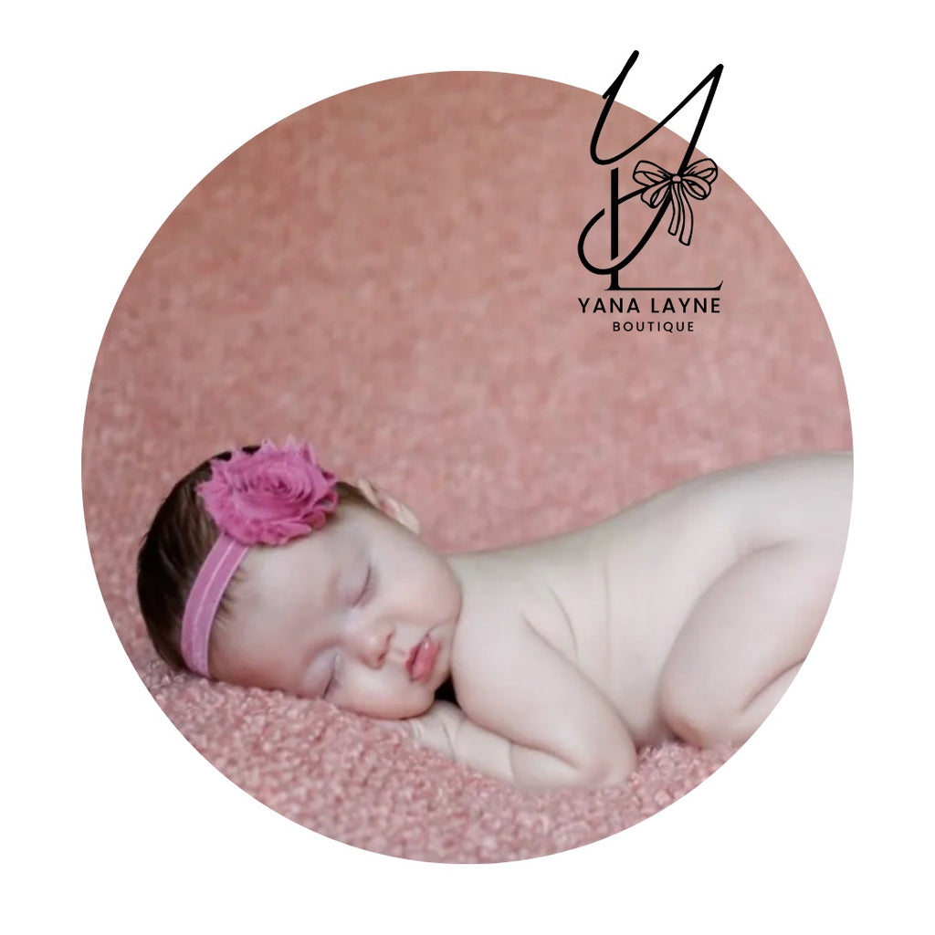 Rose Mauve shabby chic headband